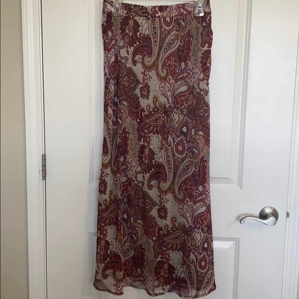 Paisley Print Maxi Skirt